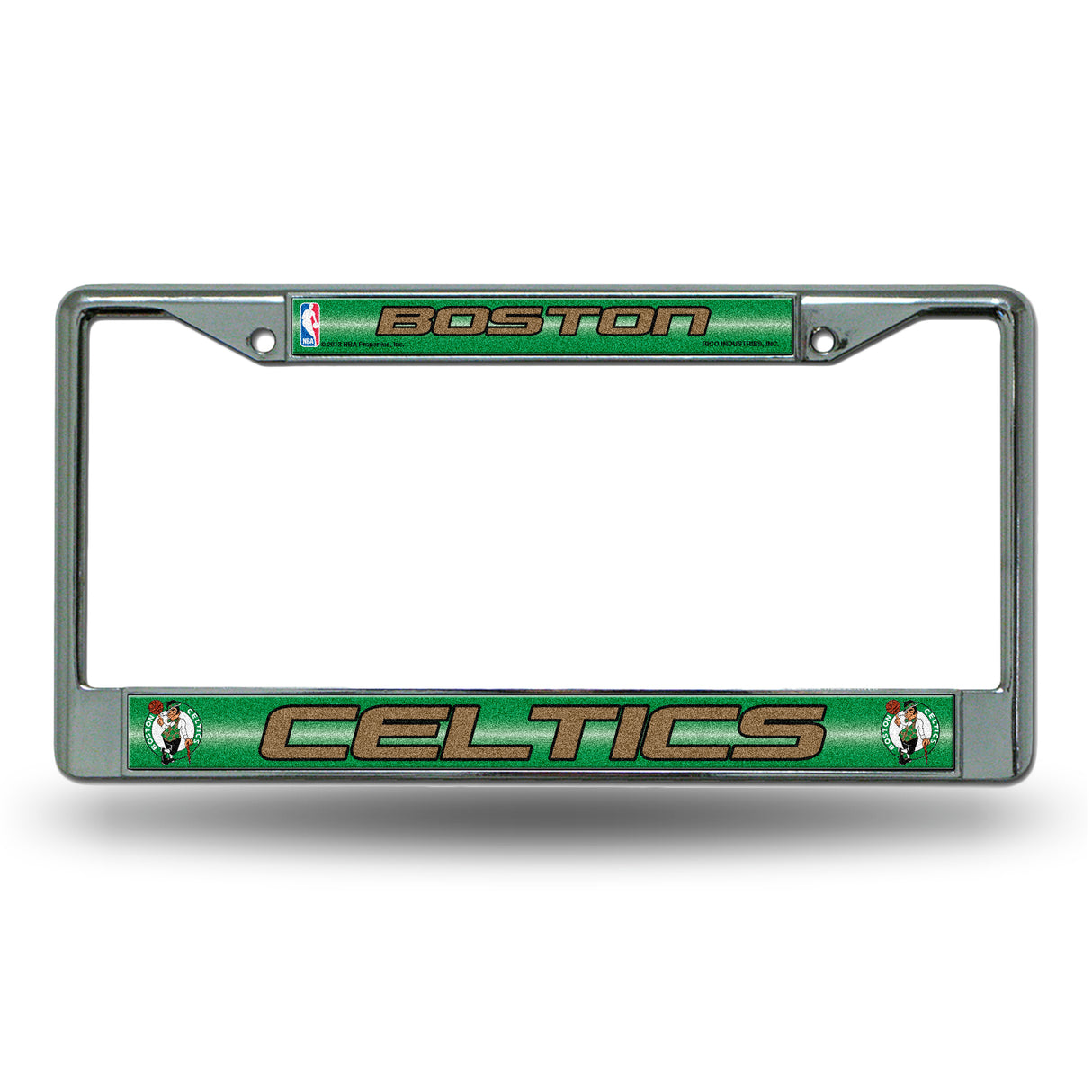 NBA Boston Celtics Chrome Glitter License Plate Frame Fan Gear NBA Boston Celtics