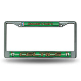 NBA Boston Celtics Chrome Glitter License Plate Frame Fan Gear NBA Boston Celtics