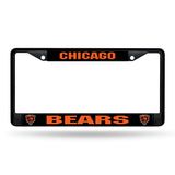 NFL Chicago Bears Black Chrome License Plate Frame Fan Gear NFL Chicago Bears