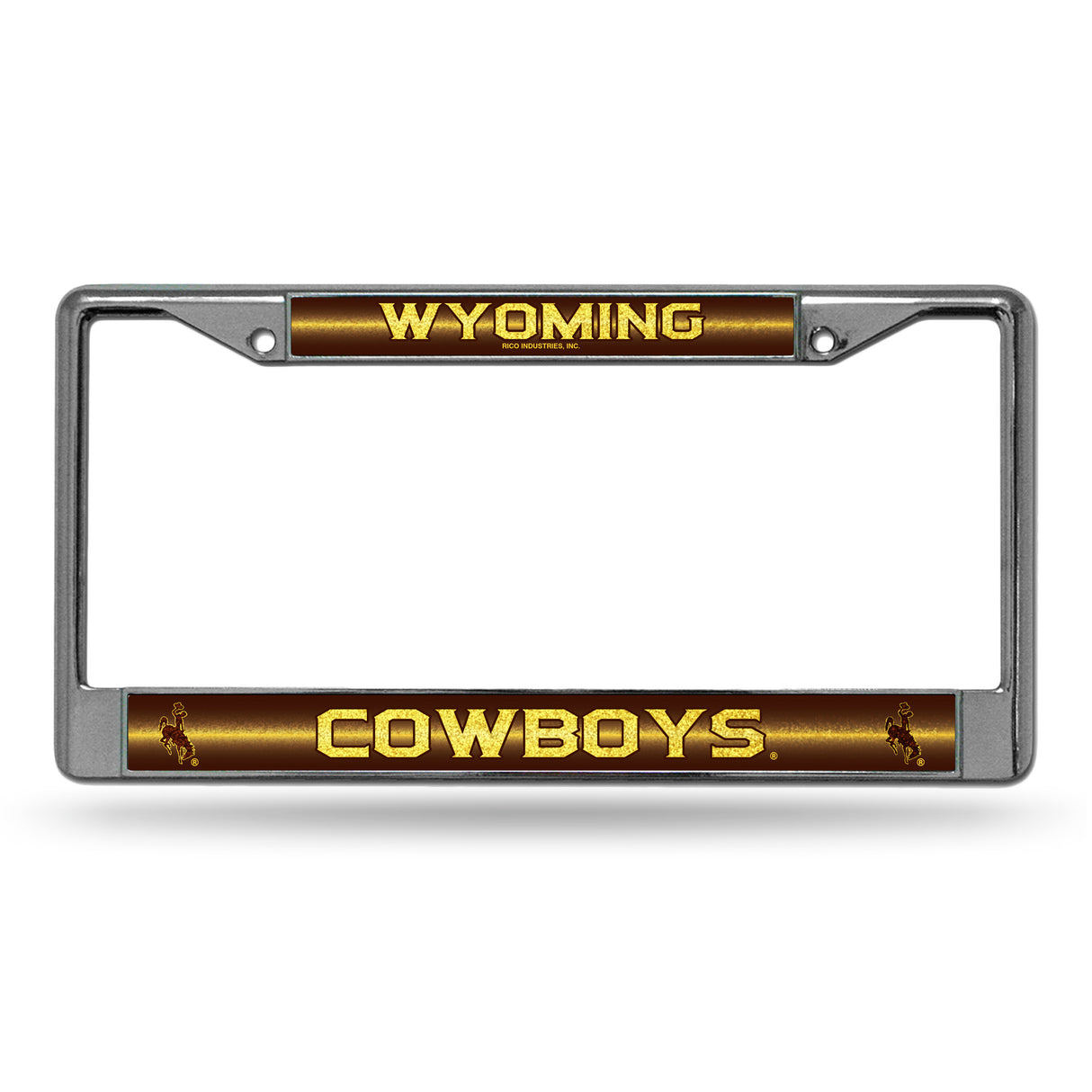 NCAA Wyoming Cowboys Chrome Glitter License Plate Frame Fan Gear NCAA Wyoming Cowboys