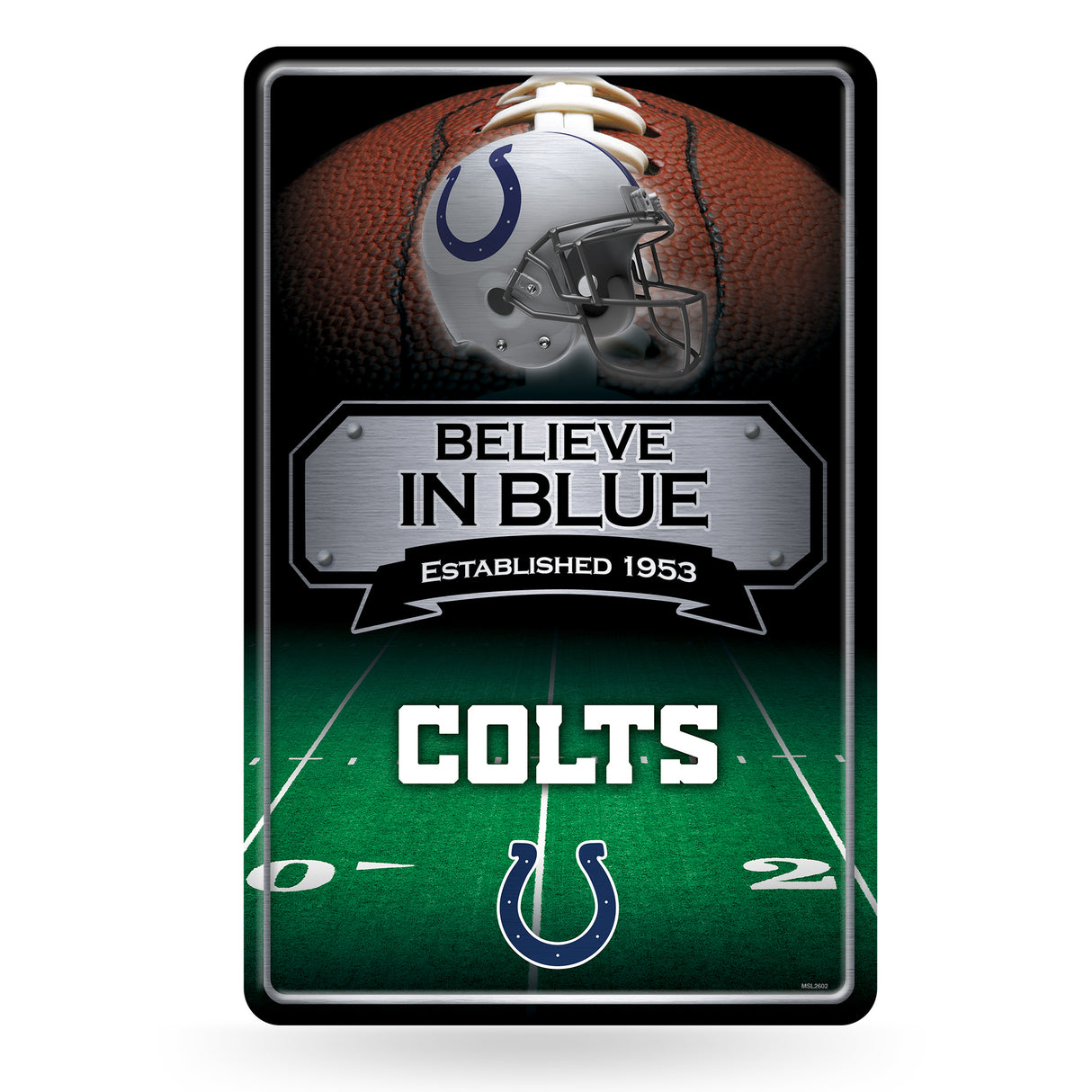 NFL Indianapolis Colts Large Metal Sign Fan Gear NFL Indianapolis Colts