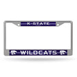 NCAA Kansas State Wildcats - KSU Chrome Glitter License Plate Frame Fan Gear NCAA Kansas State Wildcats