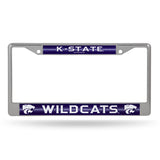 NCAA Kansas State Wildcats - KSU Chrome Glitter License Plate Frame Fan Gear NCAA Kansas State Wildcats