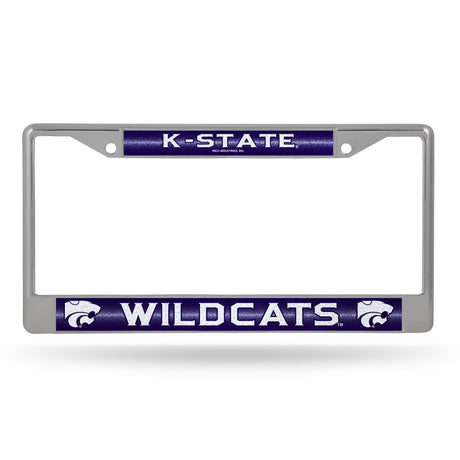 NCAA Kansas State Wildcats - KSU Chrome Glitter License Plate Frame Fan Gear NCAA Kansas State Wildcats