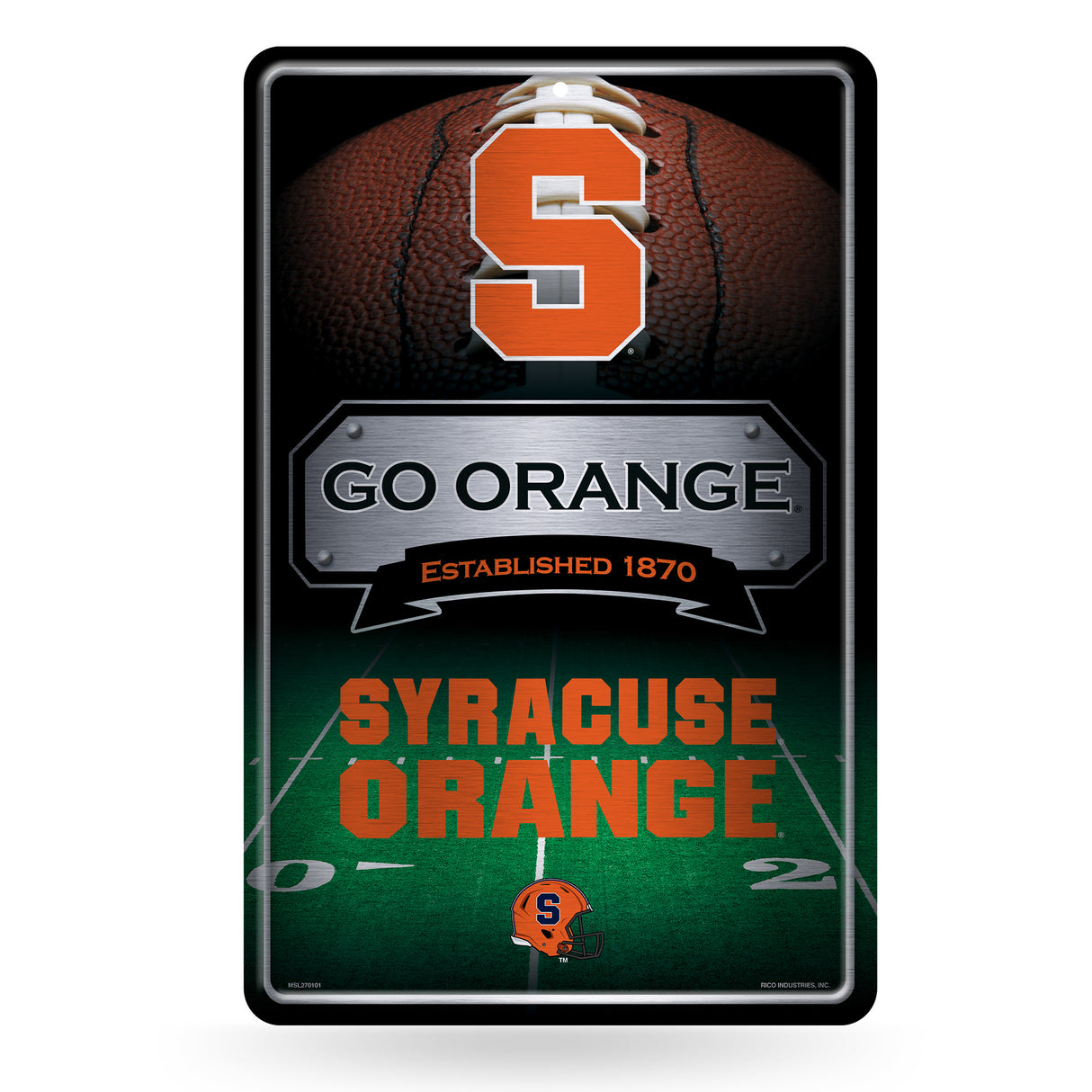 NCAA Syracuse Orange Large Metal Sign Fan Gear NCAA Syracuse Orange