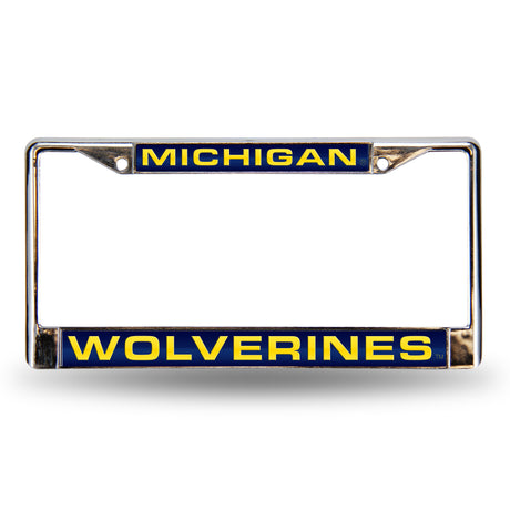 NCAA Michigan Wolverines Laser Cut Chrome License Plate Frame Fan Gear NCAA Michigan Wolverines