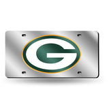 NFL Green Bay Packers Laser Cut Silver License Plate Tag Fan Gear NFL Green Bay Packers