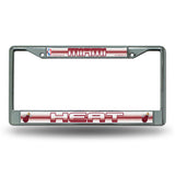 NBA Miami Heat Chrome Glitter License Plate Frame Fan Gear NBA Miami Heat