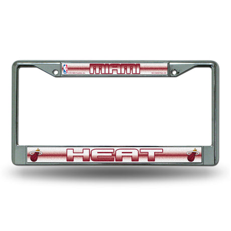 NBA Miami Heat Chrome Glitter License Plate Frame Fan Gear NBA Miami Heat