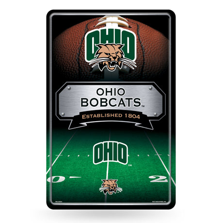 NCAA Ohio Bobcats Large Metal Sign Fan Gear NCAA Ohio Bobcats