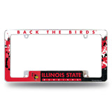 NCAA Illinois State Redbirds All Over Chrome Frame Fan Gear NCAA Illinois State Redbirds