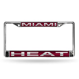 NBA Miami Heat Laser Cut Chrome License Plate Frame Fan Gear NBA Miami Heat