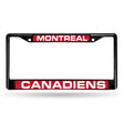 NHL Montreal Canadiens Laser License Frame Black Fan Gear NHL Montreal Canadiens
