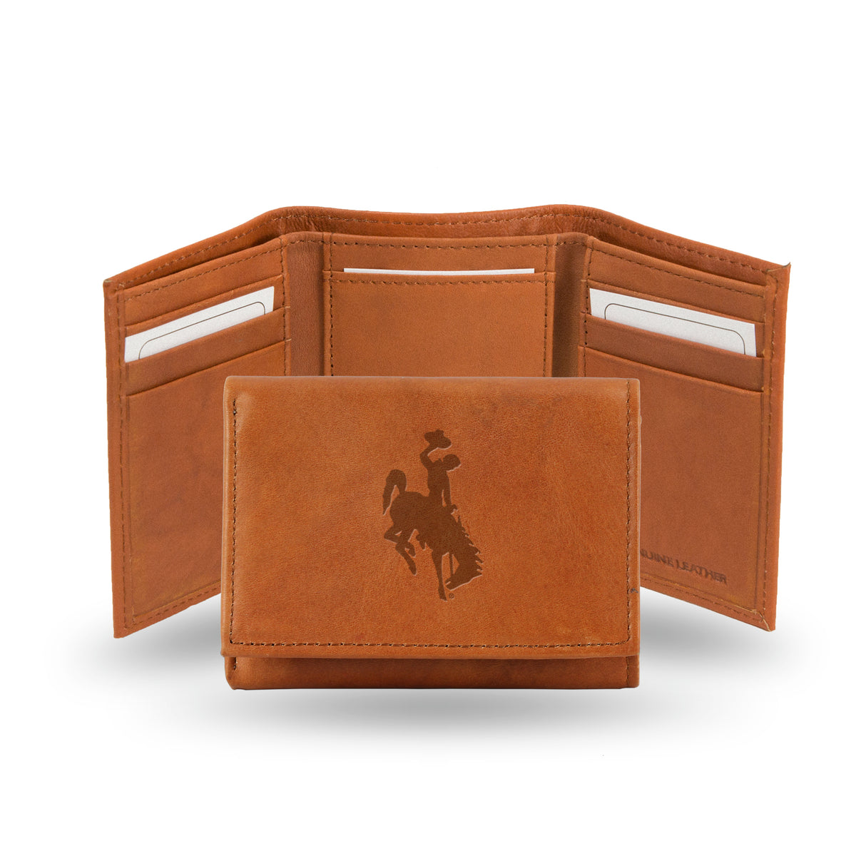 NCAA Wyoming Cowboys Embossed Tri-Fold Wallet Fan Gear NCAA Wyoming Cowboys