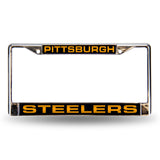 NFL Pittsburgh Steelers Laser Cut Chrome License Plate Frame Fan Gear NFL Pittsburgh Steelers
