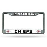 NFL Kansas City Chiefs Chrome License Plate Frame Fan Gear NFL Kansas City Chiefs