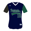 Russell Sublimated V-Neck Performance Mesh Baseball Jersey Team Baseball Jerseys