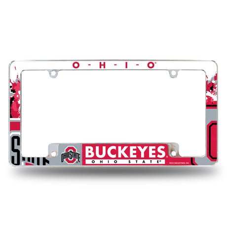 NCAA Ohio State Buckeyes All Over Chrome Frame Fan Gear NCAA Ohio State Buckeyes