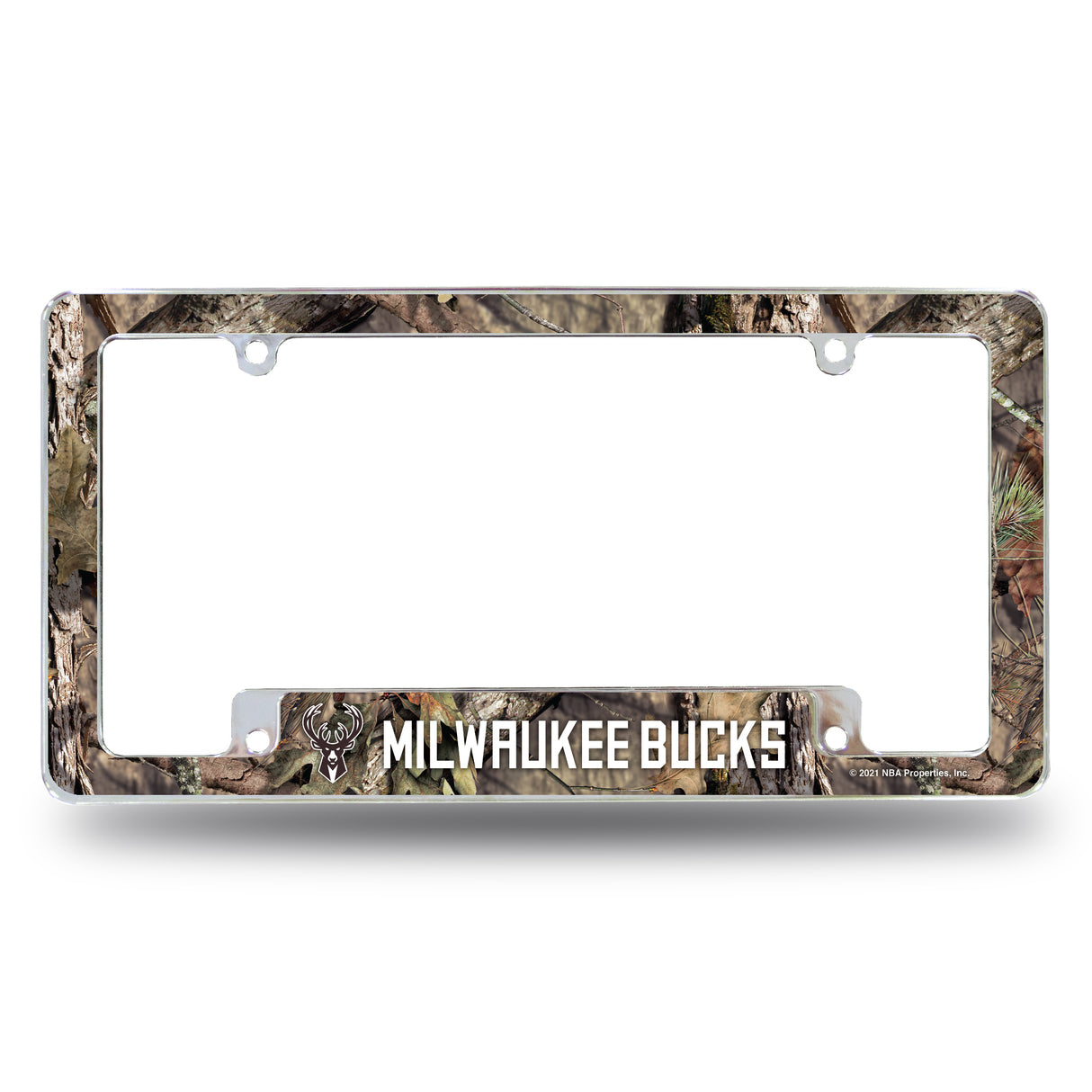 NBA Milwaukee Bucks All Over Chrome Frame Fan Gear NBA Milwaukee Bucks