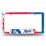 NBA Philadelphia 76ers All Over Chrome Frame Fan Gear NBA Philadelphia 76ers