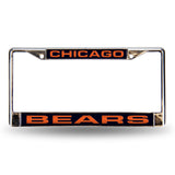 NFL Chicago Bears Laser Cut Chrome License Plate Frame Fan Gear NFL Chicago Bears