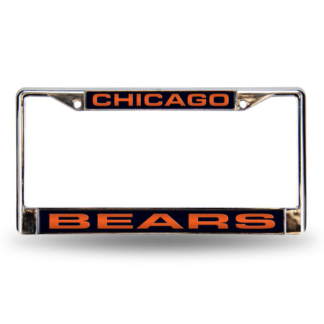NFL Chicago Bears Laser Cut Chrome License Plate Frame Fan Gear NFL Chicago Bears