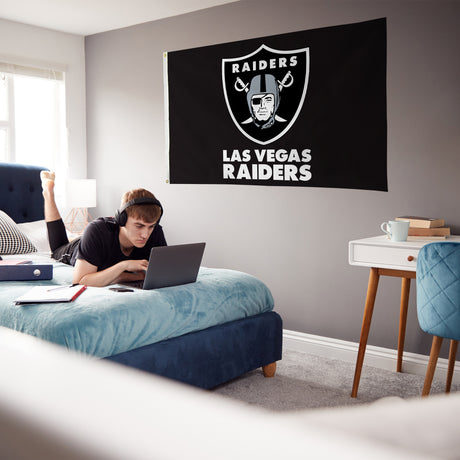 NFL Las Vegas Raiders 3x5 Banner Flag Fan Gear NFL Las Vegas Raiders