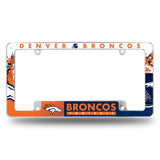NFL Denver Broncos All Over Chrome Frame Fan Gear NFL Denver Broncos