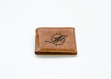 NFL Miami Dolphins Laser Engraved Bill-Fold Fan Gear NFL Miami Dolphins