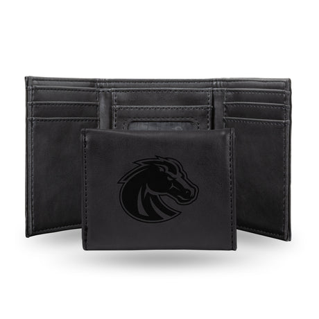 NCAA Boise State Broncos Laser Engraved Tri-Fold Wallet Fan Gear NCAA Boise State Broncos