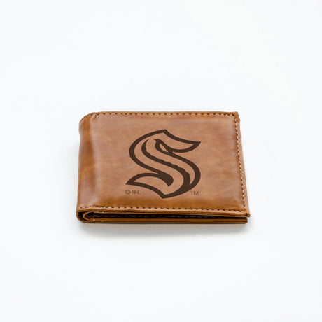 NHL Seattle Kraken Laser Engraved Billfold Fan Gear NHL Seattle Kraken