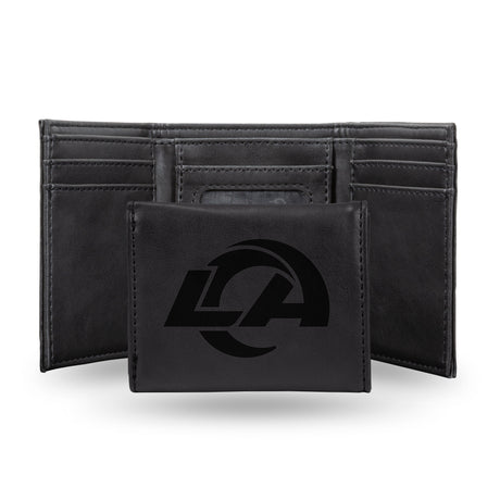 NFL Los Angeles Rams Laser Engraved Trifold Wallet Fan Gear NFL Los Angeles Rams