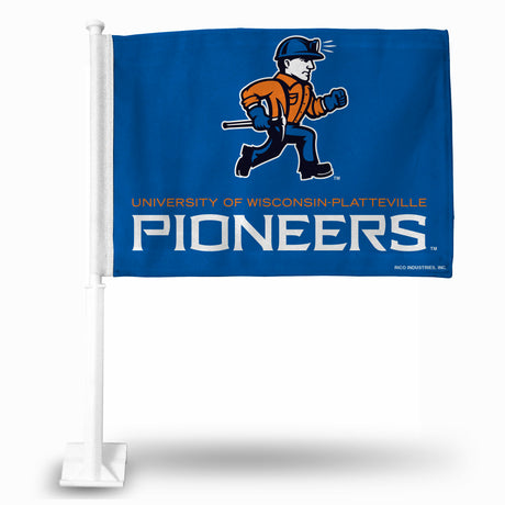 NCAA Wisconsin-Platteville Pioneers Car Flag Fan Gear NCAA Wisconsin-Platteville Pioneers