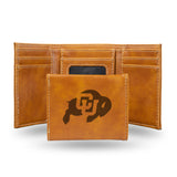 NCAA Colorado Buffaloes Laser Engraved Tri-Fold Wallet Fan Gear NCAA Colorado Buffaloes