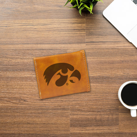 NCAA Iowa Hawkeyes Laser Engraved Tri-Fold Wallet Fan Gear NCAA Iowa Hawkeyes