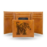 NCAA Memphis Tigers Laser Engraved Tri-Fold Wallet Fan Gear NCAA Memphis Tigers