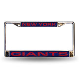 NFL New York Giants Laser Cut Chrome License Plate Frame Fan Gear NFL New York Giants