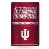 NCAA Indiana Hoosiers Large Metal Sign Fan Gear NCAA Indiana Hoosiers