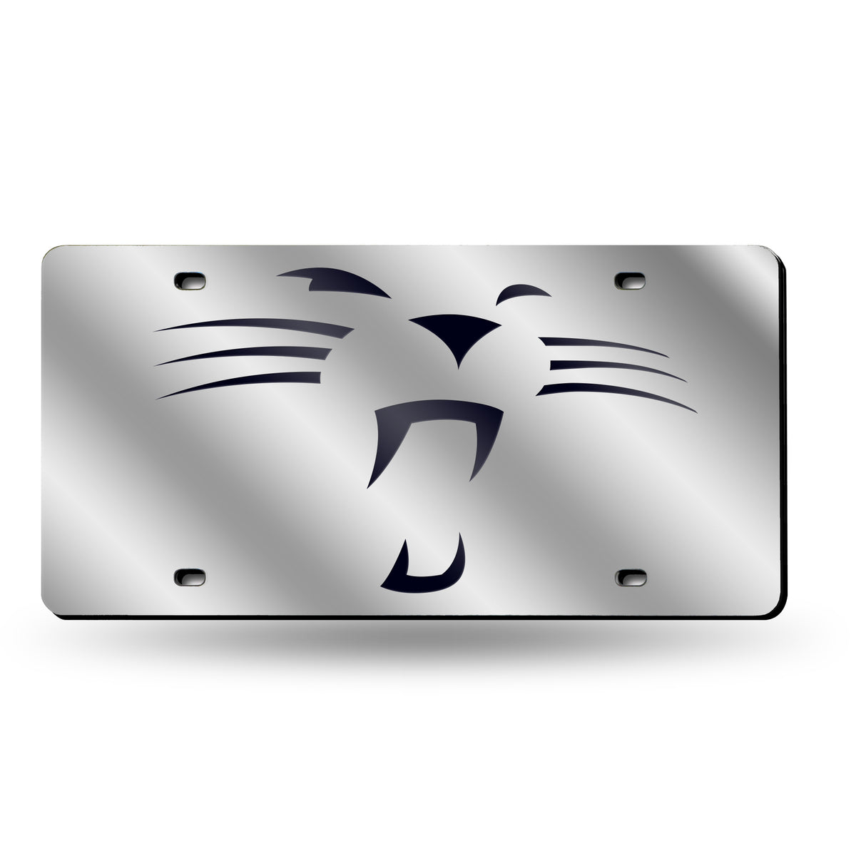 NFL Carolina Panthers Laser Cut Silver License Plate Tag Fan Gear NFL Carolina Panthers