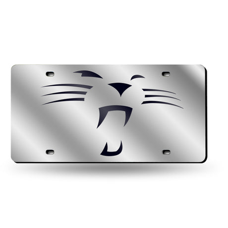 NFL Carolina Panthers Laser Cut Silver License Plate Tag Fan Gear NFL Carolina Panthers