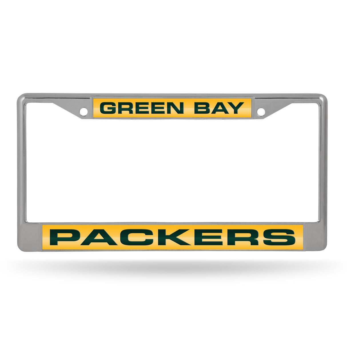 NFL Green Bay Packers Laser Cut Chrome License Plate Frame Fan Gear NFL Green Bay Packers