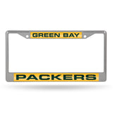 NFL Green Bay Packers Laser Cut Chrome License Plate Frame Fan Gear NFL Green Bay Packers