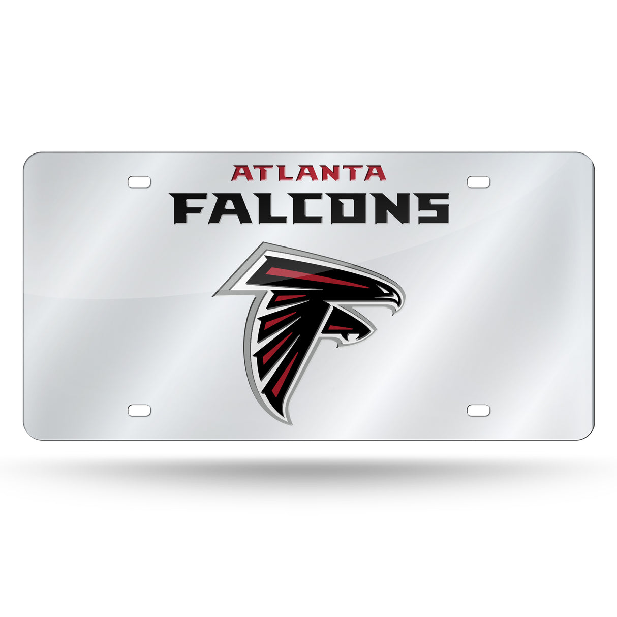 NFL Atlanta Falcons Laser Cut Silver License Plate Tag Fan Gear NFL Atlanta Falcons