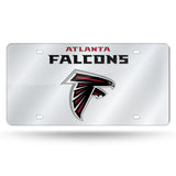 NFL Atlanta Falcons Laser Cut Silver License Plate Tag Fan Gear NFL Atlanta Falcons