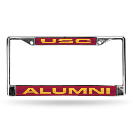 NCAA Southern California Trojans - USC Laser Cut Chrome License Plate Frame Fan Gear NCAA Southern California Trojans
