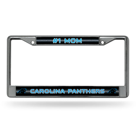 NFL Carolina Panthers Chrome Glitter License Plate Frame Fan Gear NFL Carolina Panthers