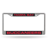 NFL Tampa Bay Buccaneers Laser Cut Chrome License Plate Frame Fan Gear NFL Tampa Bay Buccaneers