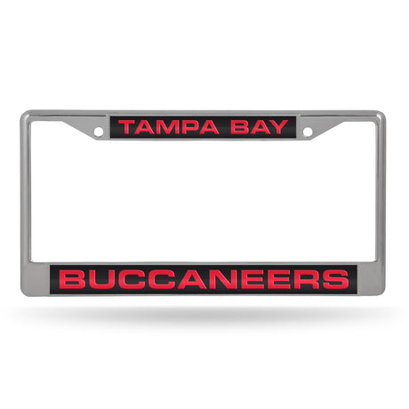 NFL Tampa Bay Buccaneers Laser Cut Chrome License Plate Frame Fan Gear NFL Tampa Bay Buccaneers