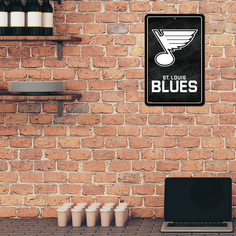 NHL St. Louis Blues Large Metal Sign Fan Gear NHL St. Louis Blues