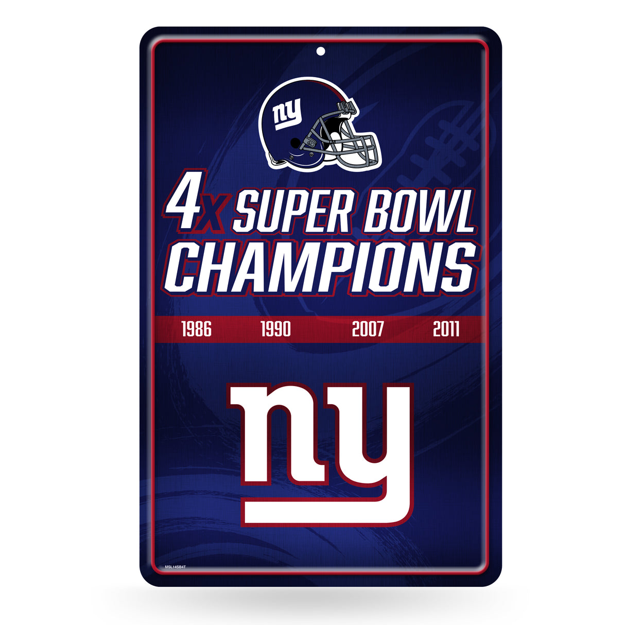 NFL New York Giants Large Metal Sign Fan Gear NFL New York Giants